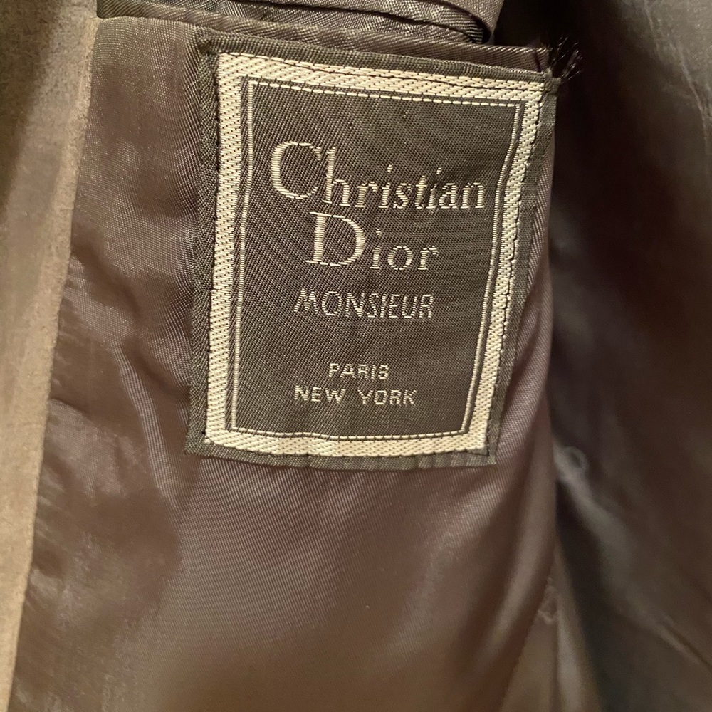 Vintage Christian Dior Gray Suede Men’s Blazer - Picture 2 of 7